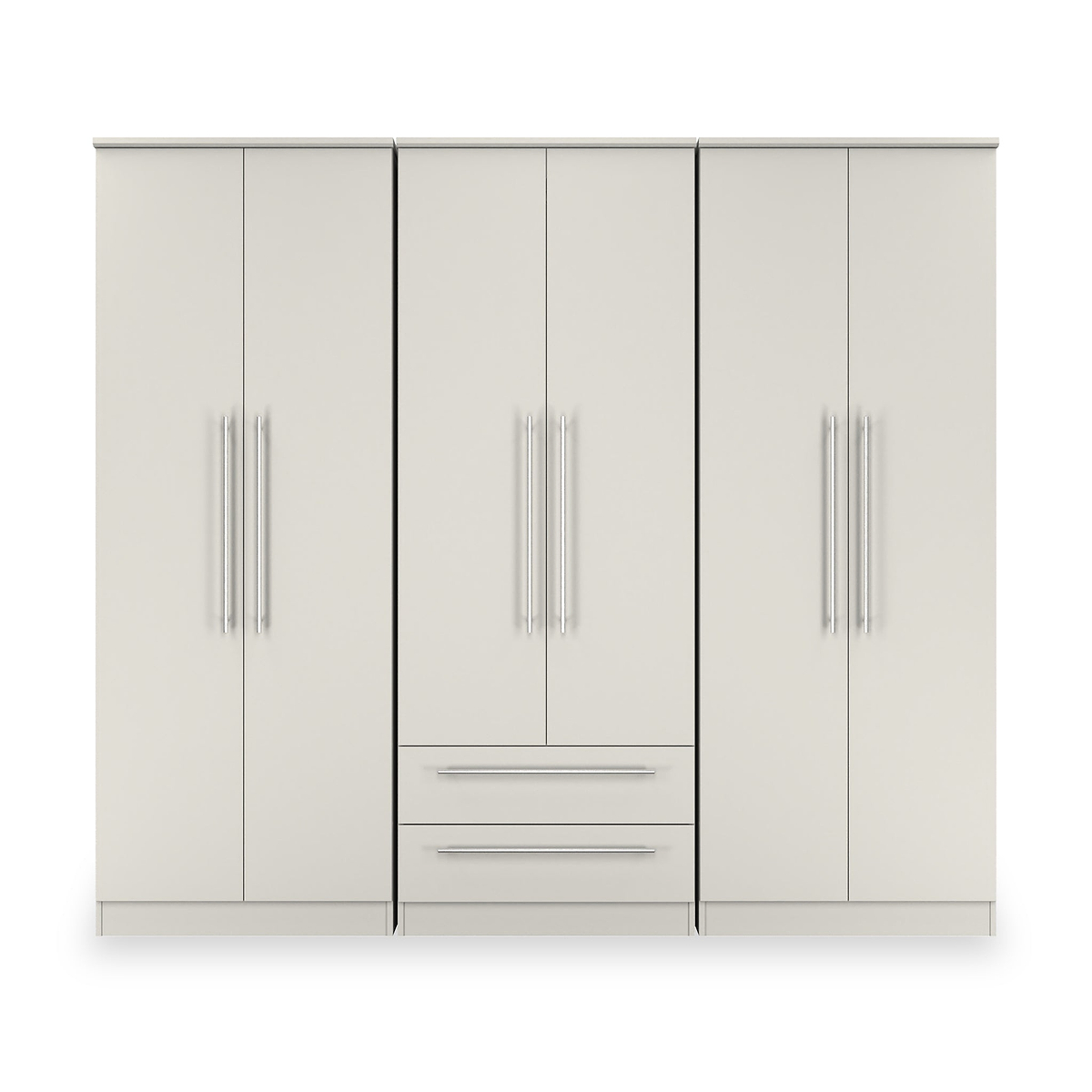 Bramwell 6 Door Wardrobe Grey from Roseland Furniture