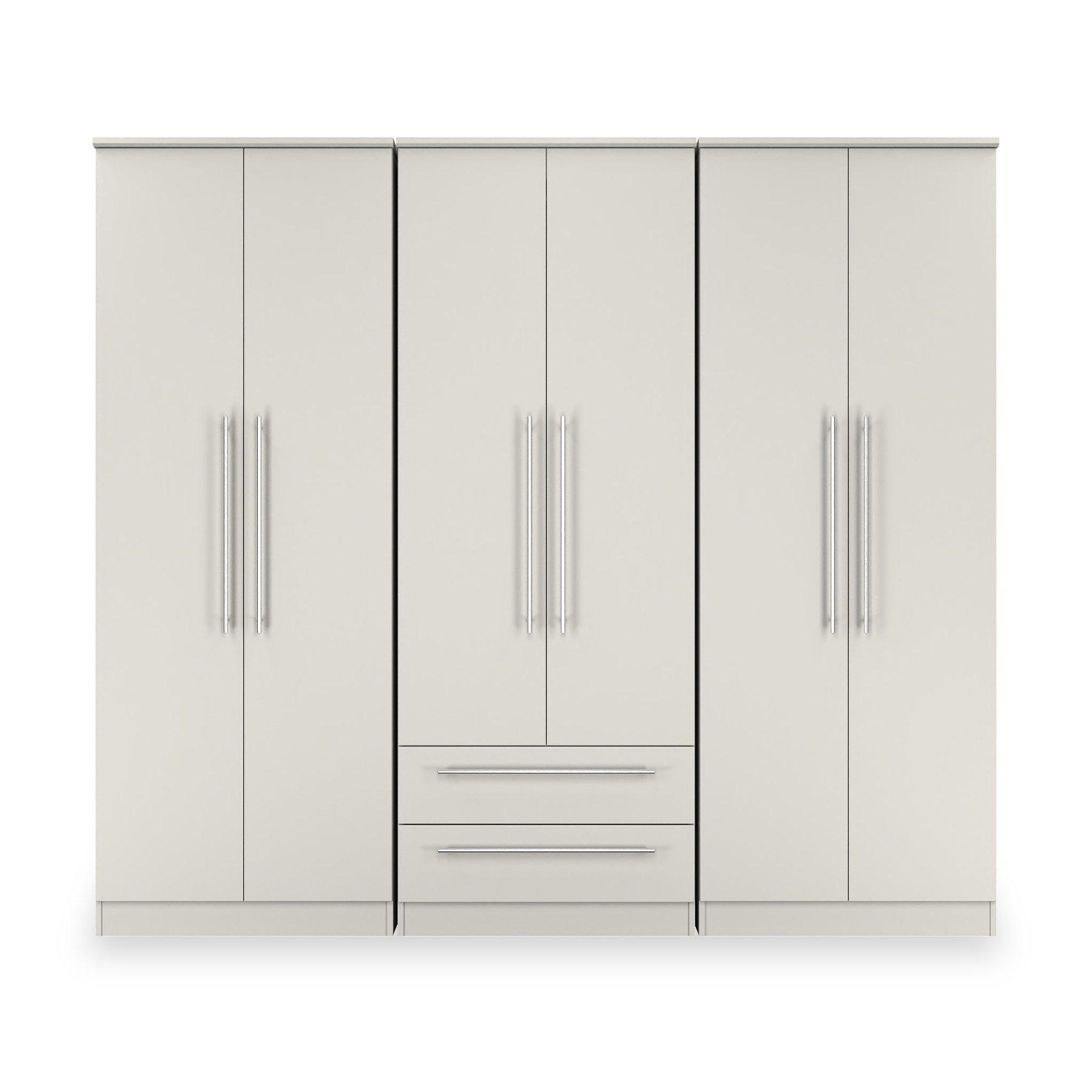 Bramwell 6 Door Wardrobe Grey from Roseland Furniture