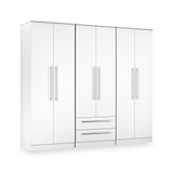 Bramwell 6 Door Wardrobe White from Roseland Furniture