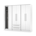 Bramwell 6 Door Wardrobe White from Roseland Furniture