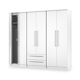 Bramwell 6 Door Wardrobe White from Roseland Furniture
