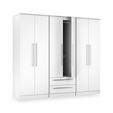 Bramwell 6 Door Wardrobe White from Roseland Furniture
