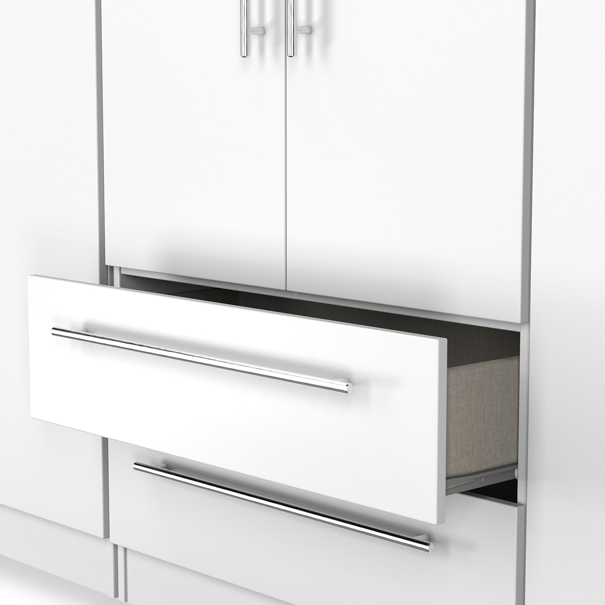Bramwell 6 Door Wardrobe White from Roseland Furniture