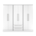 Bramwell 6 Door Wardrobe White from Roseland Furniture