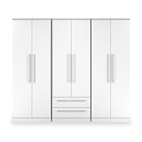 Bramwell 6 Door Wardrobe White from Roseland Furniture