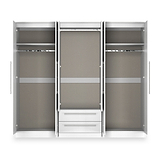 Bramwell 6 Door Wardrobe White from Roseland Furniture