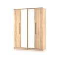 Bramwell 4 Door Wardrobe Oak from Roseland Furniture