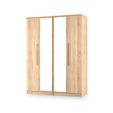 Bramwell 4 Door Wardrobe Oak from Roseland Furniture