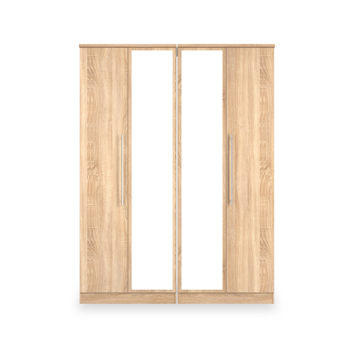 Bramwell 4 Door Wardrobe Oak from Roseland Furniture