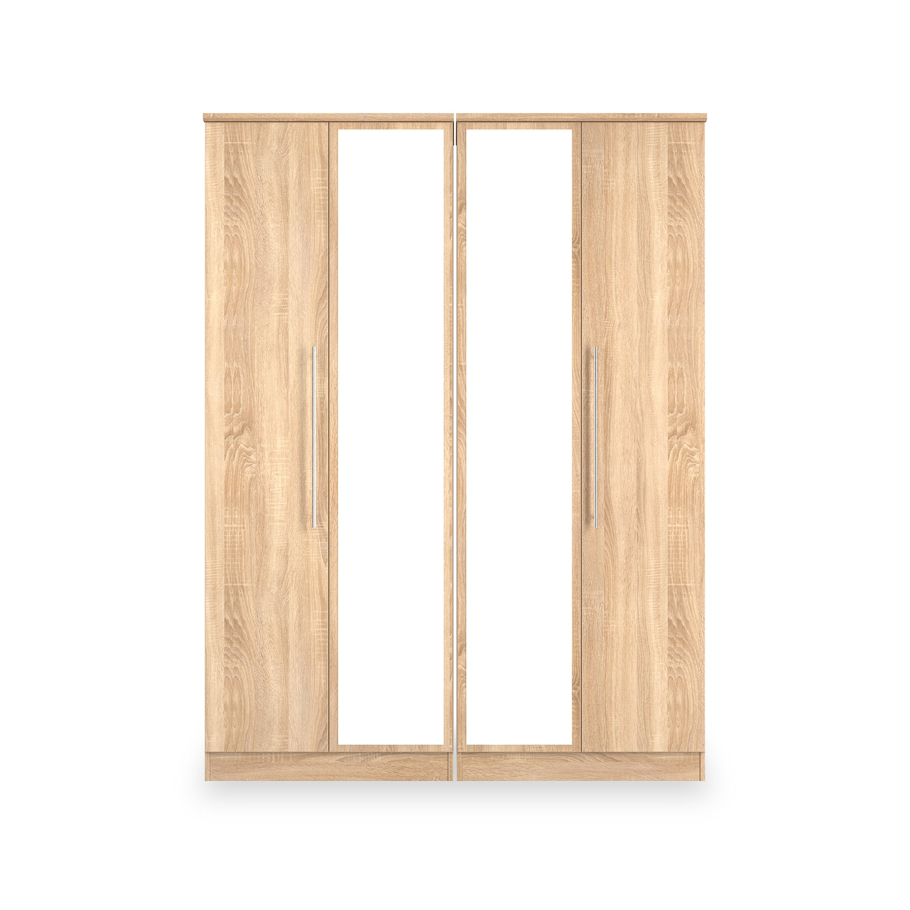 Bramwell 4 Door Wardrobe Oak from Roseland Furniture