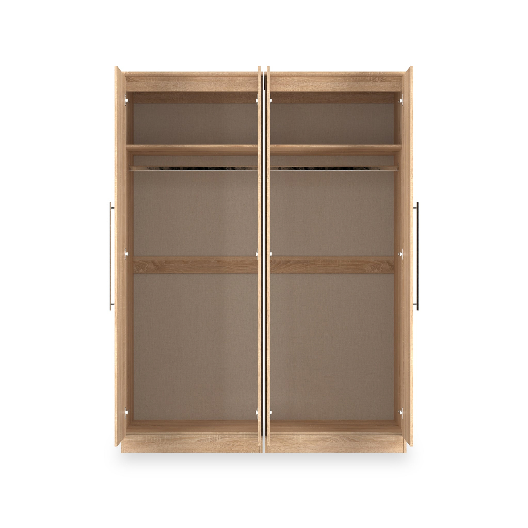 Bramwell 4 Door Wardrobe Oak from Roseland Furniture