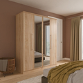 Bramwell 4 Door Wardrobe Oak from Roseland Furniture