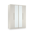 Bramwell 4 Door Wardrobe Grey from Roseland Furniture