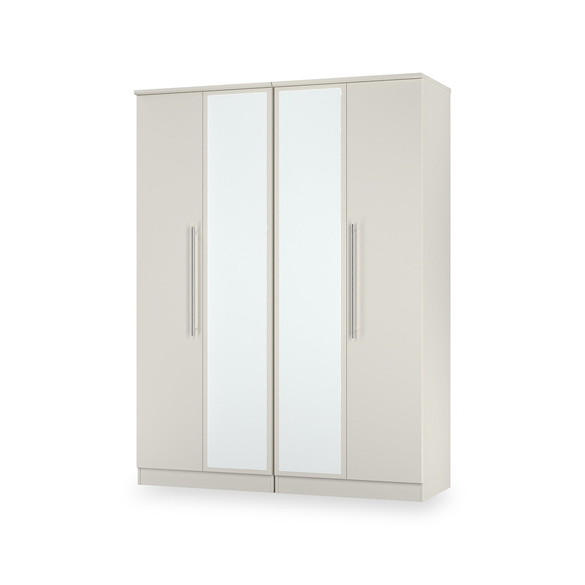 Bramwell 4 Door Wardrobe Grey from Roseland Furniture