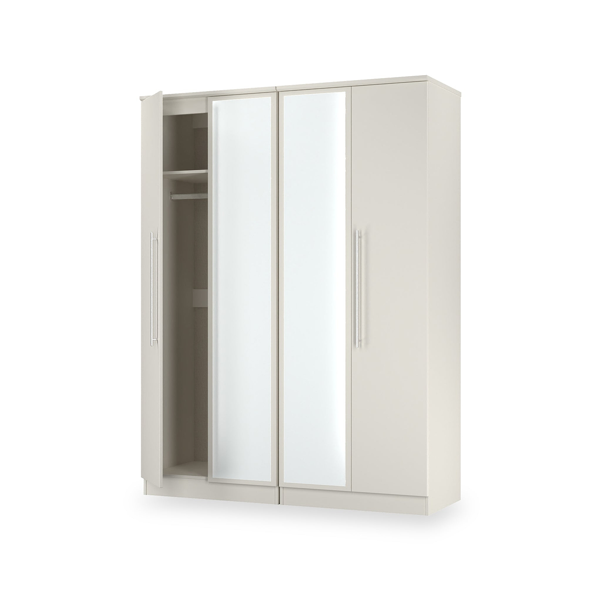 Bramwell 4 Door Wardrobe Grey from Roseland Furniture