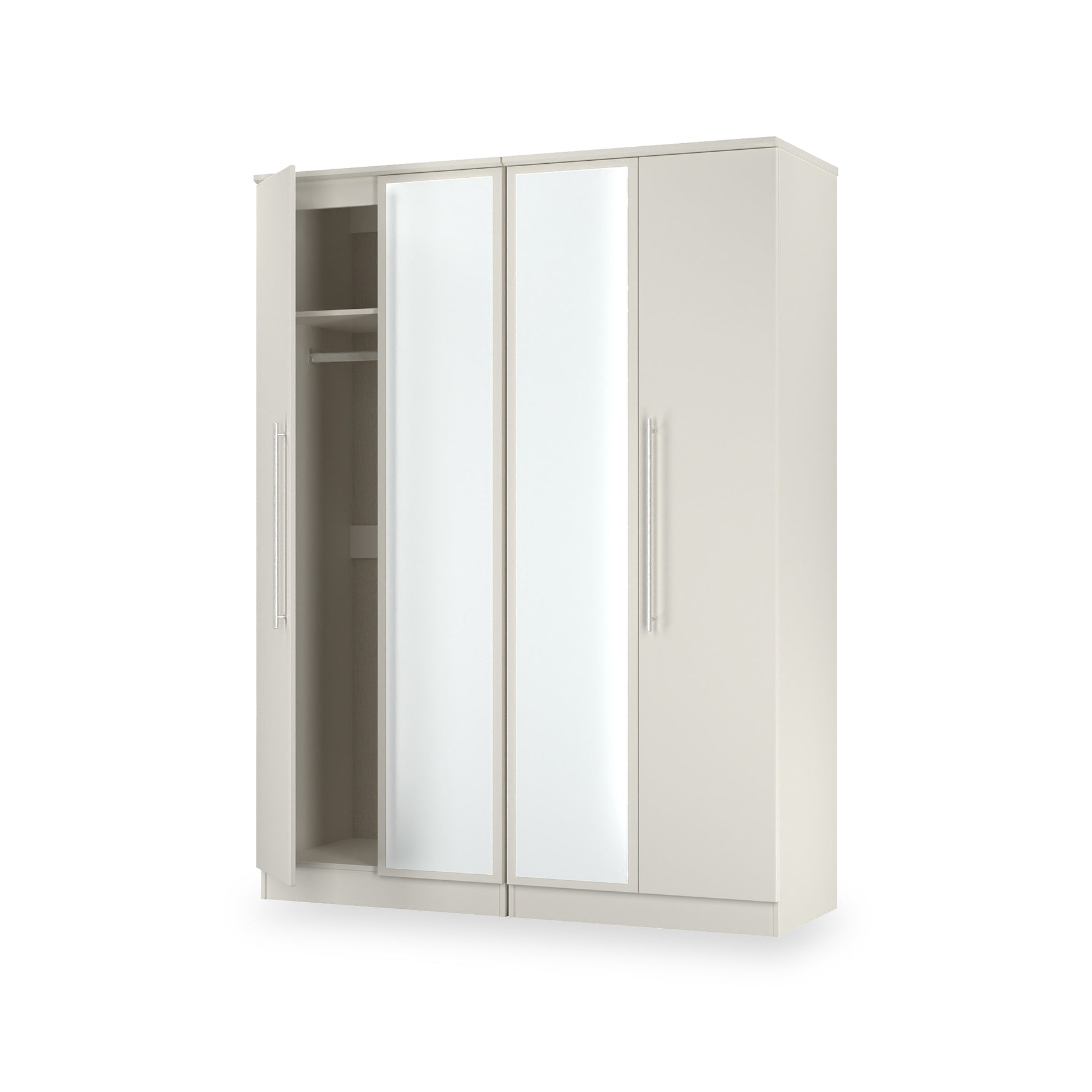 Bramwell 4 Door Wardrobe Grey from Roseland Furniture