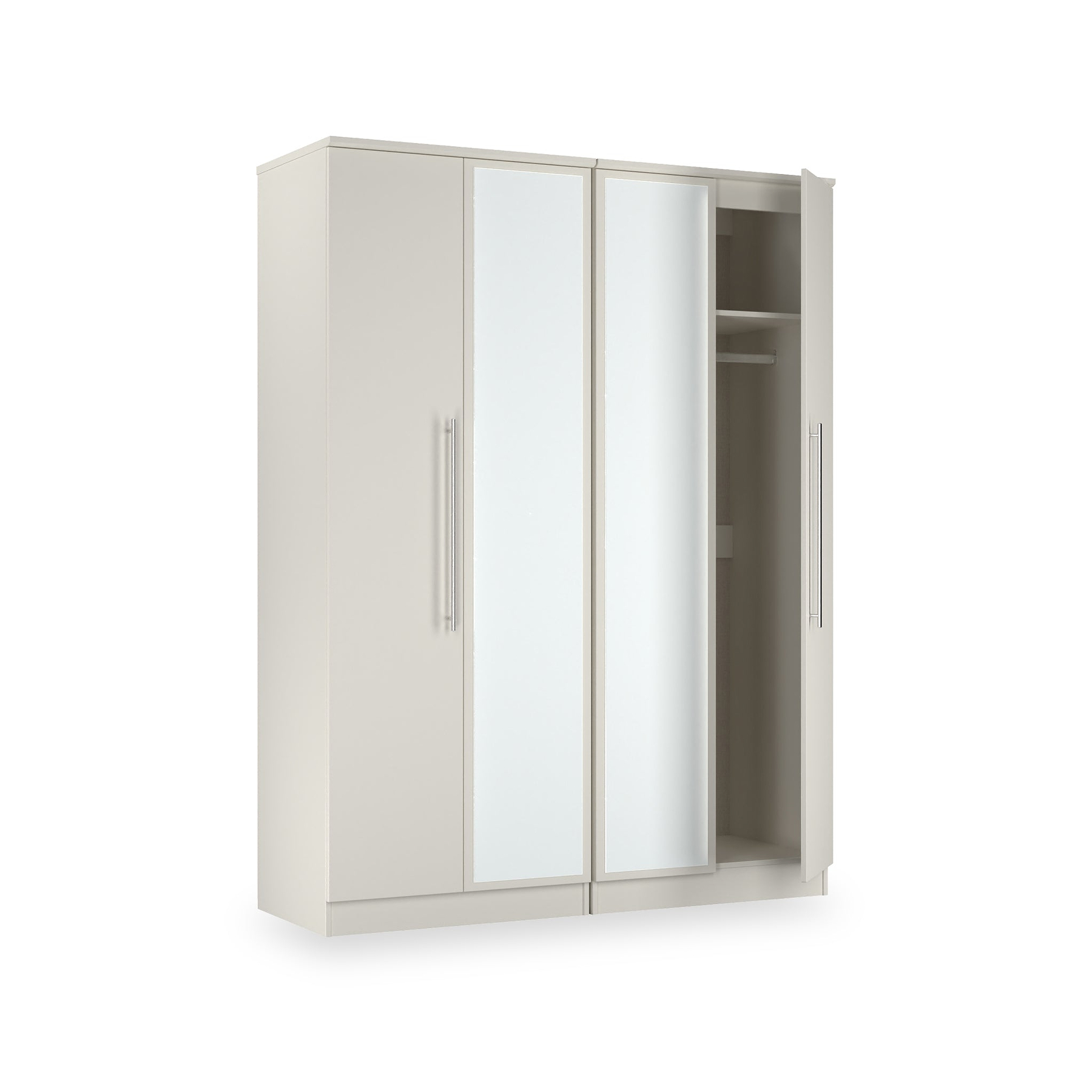 Bramwell 4 Door Wardrobe Grey from Roseland Furniture