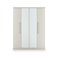 Bramwell 4 Door Wardrobe Grey from Roseland Furniture