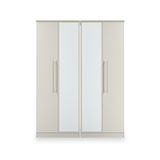 Bramwell 4 Door Wardrobe Grey from Roseland Furniture