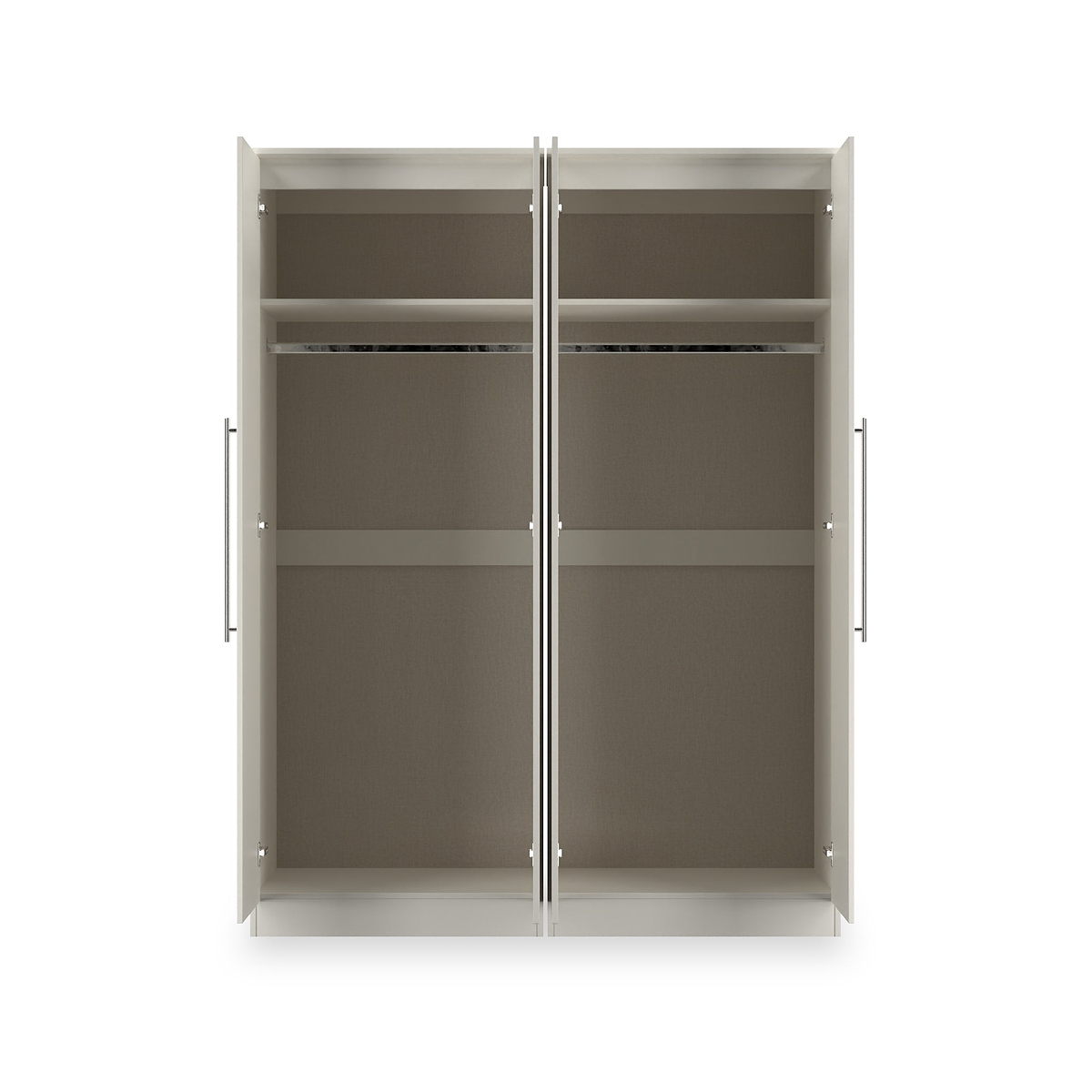 Bramwell 4 Door Wardrobe Grey from Roseland Furniture