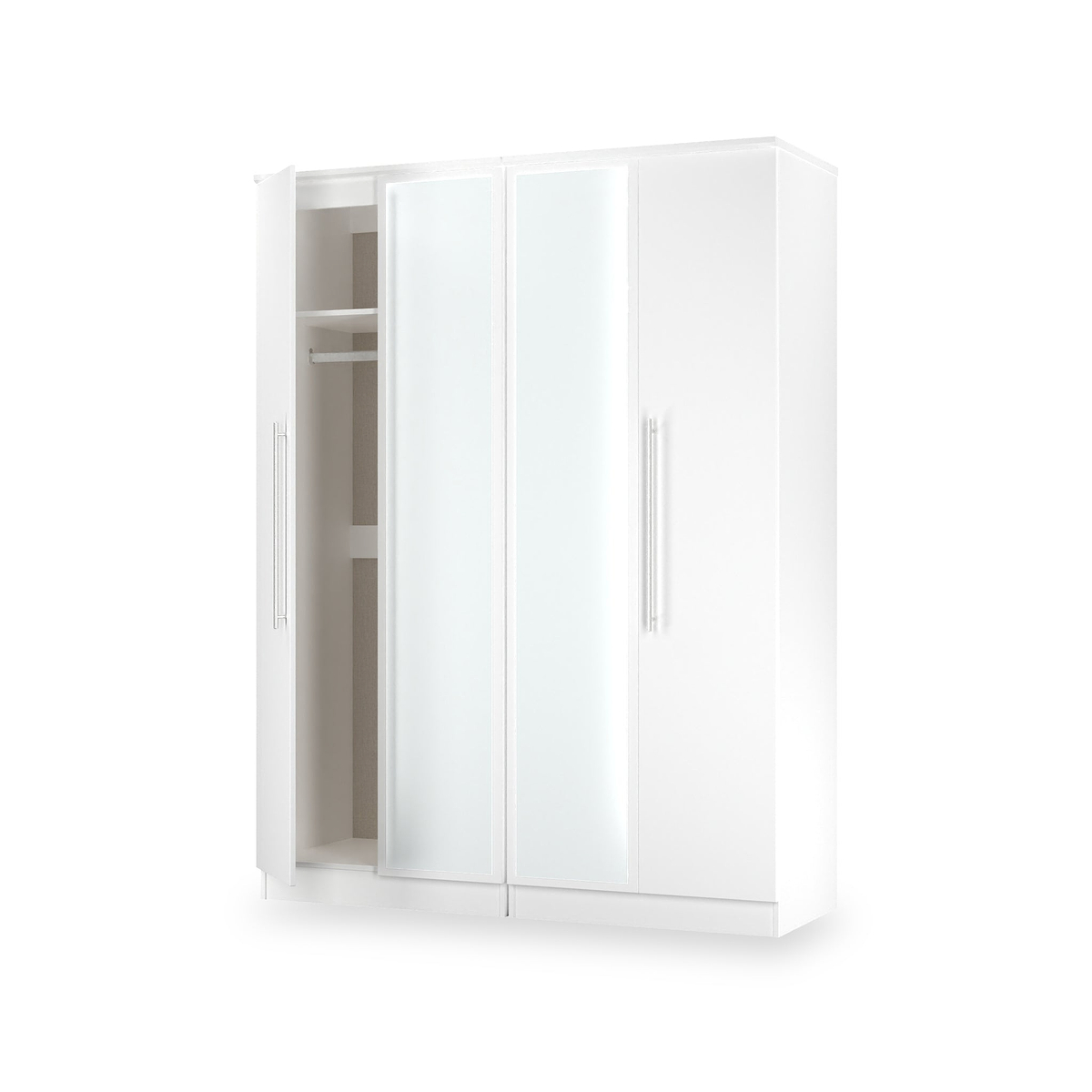 Bramwell 4 Door Wardrobe White from Roseland Furniture