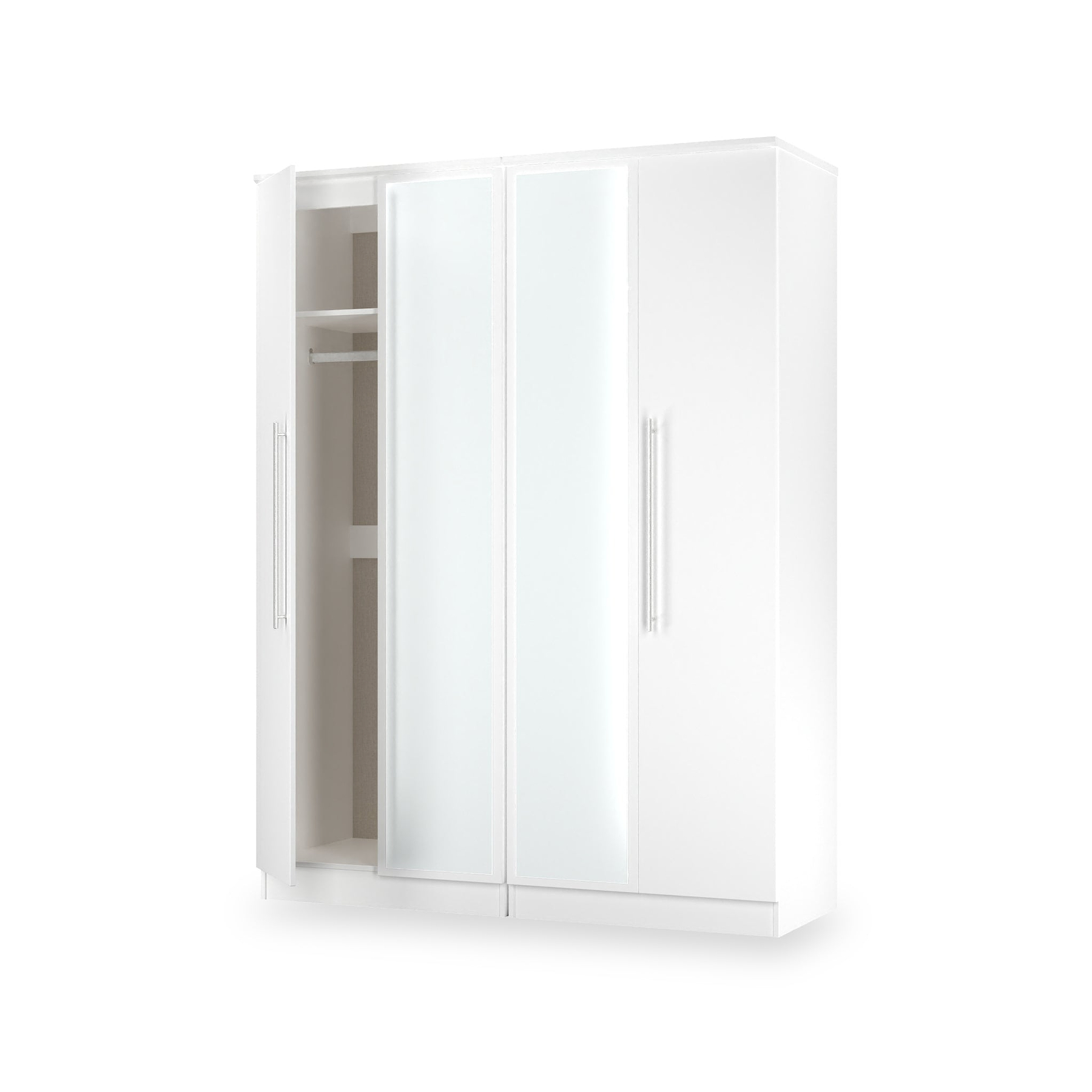 Bramwell 4 Door Wardrobe White from Roseland Furniture