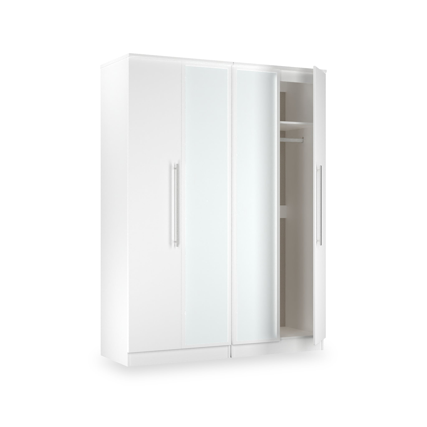 Bramwell 4 Door Wardrobe White from Roseland Furniture