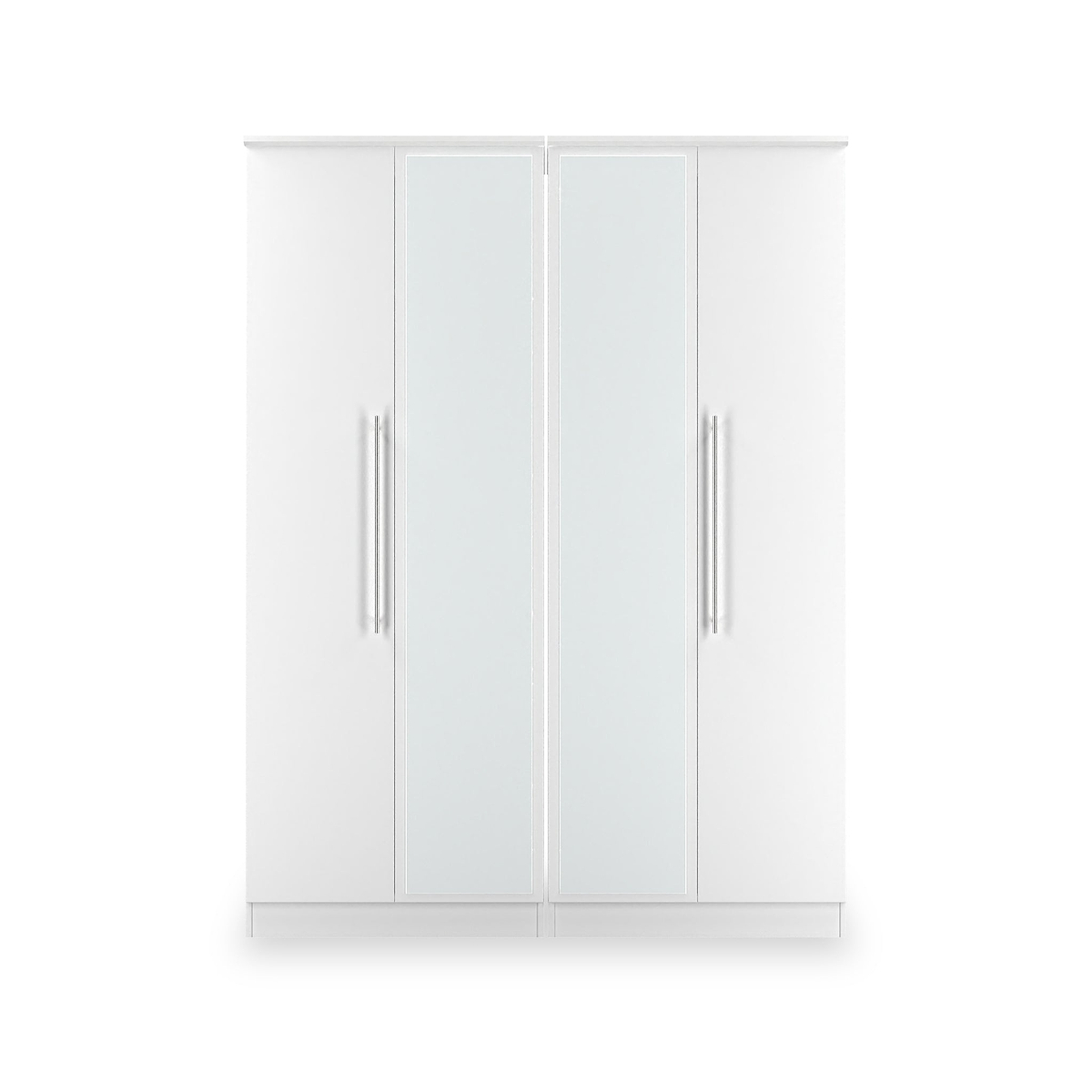 Bramwell 4 Door Wardrobe White from Roseland Furniture