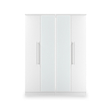 Bramwell 4 Door Wardrobe White from Roseland Furniture