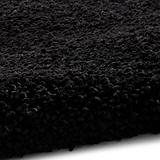 Roswell Black Stain Resistant Shaggy Rug
