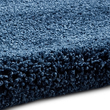 Roswell Dark Blue Stain Resistant Shaggy Rug 
