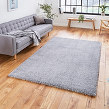 Roswell Grey Stain Resistant Shaggy Rug for living room