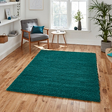 Roswell Jewel Green Stain Resistant Shaggy Rug for living room