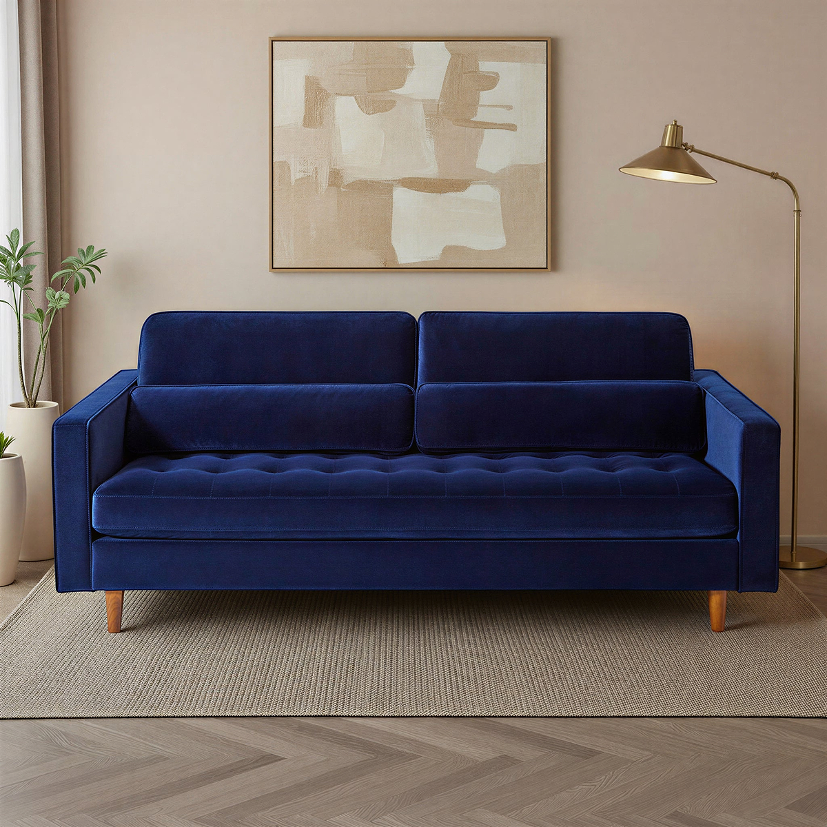 Skye 4 Seat Sofa Midnight Blue from Roseland Furniture