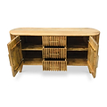 Leo Slatted Mango Wood 2 Door 3 Drawer Sideboard Cabinet