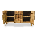 Leo Slatted Mango Wood 2 Door 3 Drawer Sideboard Cabinet