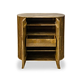 Leo Slatted Mango Wood 2 Door Tall Sideboard from Roseland Furniture