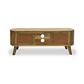 Leo Slatted Mango Wood 2 Door Large TV Unit