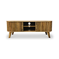 Leo Slatted Mango Wood 2 Door Large TV Cabinet
