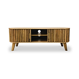 Leo Slatted Mango Wood 2 Door Large TV Cabinet