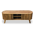 Leo Slatted Mango Wood 2 Door Large TV Stand