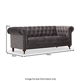 Stanhope Steel Velvet 2 Seater Sofa from Roseland Furniture