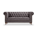 Stanhope Steel Velvet 2 Seater Sofa from Roseland Furniture