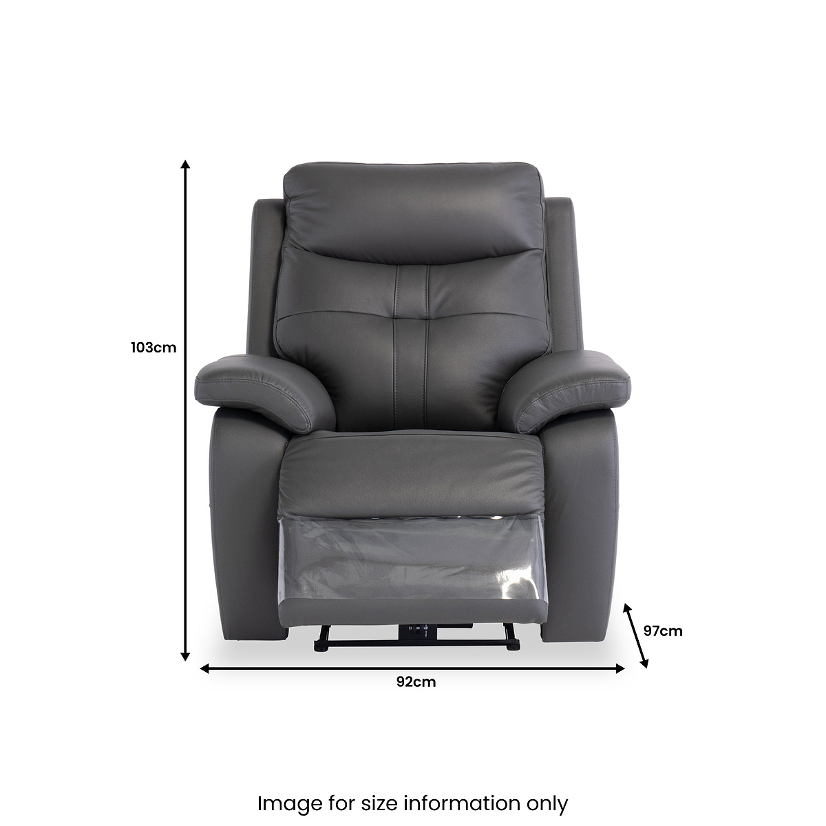 Talbot Charcoal Leather Electric Reclining Armchair from Roseland Furniture