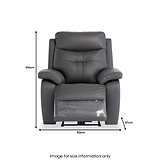 Talbot Charcoal Leather Electric Reclining Armchair from Roseland Furniture