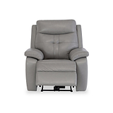 Talbot Charcoal Grey Leather Electric Reclining Armchair from Roseland Furniture