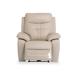 Talbot Charcoal Light Stone Leather Electric Reclining Armchair from Roseland Furniture