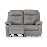 Talbot Grey Leather Electric Reclining 2 Seater Sofa