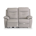 Talbot Light Gey Leather Electric Reclining 2 Seater Sofa