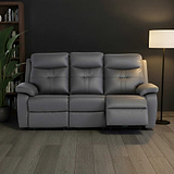 Talbot Charcoal Leather Electric Reclining 3 Seater Sofa from Roseland Furniture
